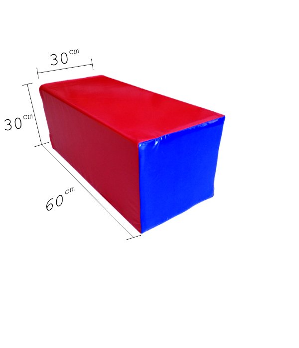 Dikdörtgen Minder 30x30x60 cm Mavi Kırmızı