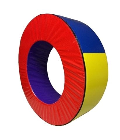 Silindir Halka Minder 120 cm Mavi Kırmızı