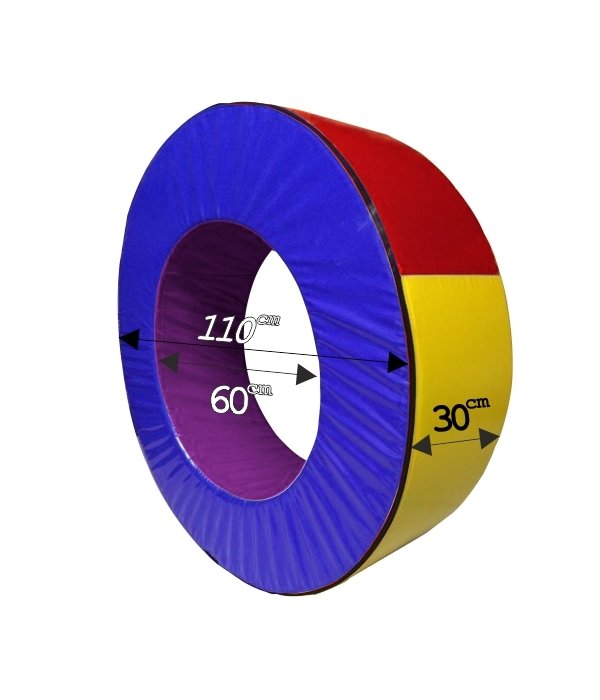 Silindir Halka Minder 110 cm Mor Mavi