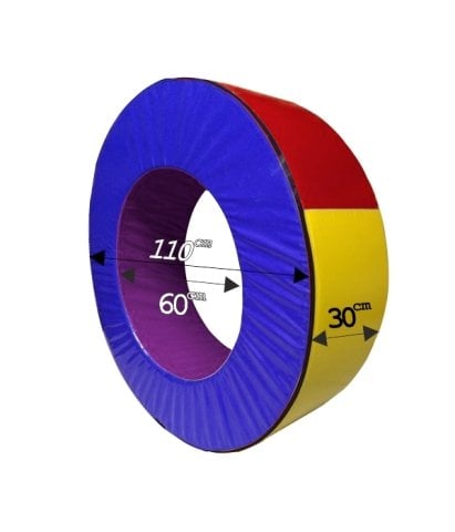 Silindir Halka Minder 110 cm Mor Mavi