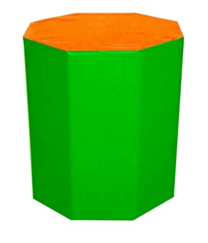 Sekizgen Minder 60x80 cm Turuncu Yeşil