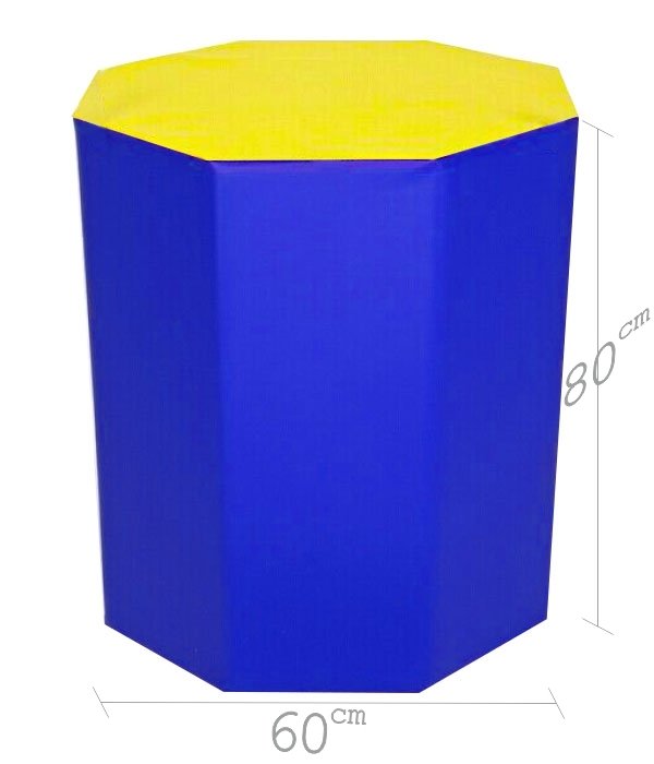 Sekizgen Minder 60x80 cm Sarı Mavi