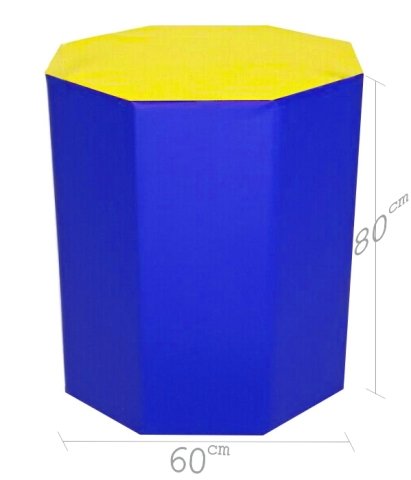 Sekizgen Minder 60x80 cm Sarı Mavi
