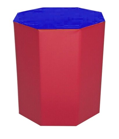 Sekizgen Minder 60x80 cm Mavi Kırmızı