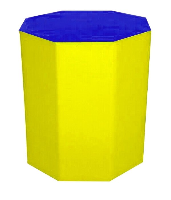 Sekizgen Minder 60x80 cm Mavi Sarı