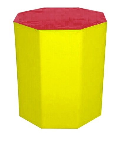 Sekizgen Minder 60x80 cm Kırmızı Sarı