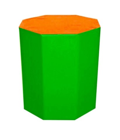 Sekizgen Minder 50x70 cm Turuncu Yeşil
