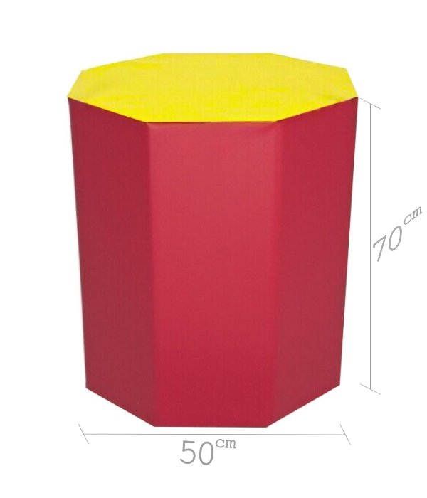 Sekizgen Minder 50x70 cm Sarı Kırmızı