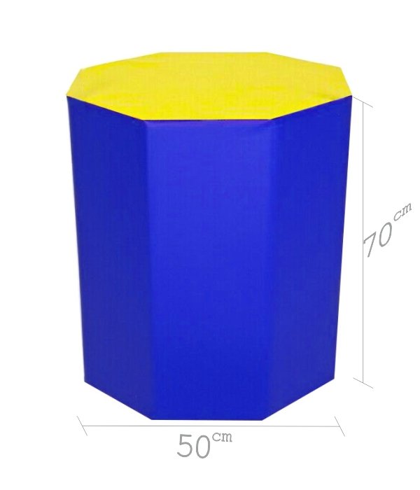 Sekizgen Minder 50x70 cm Sarı Mavi