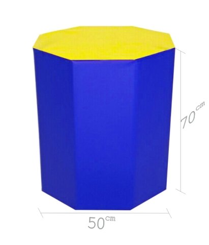 Sekizgen Minder 50x70 cm Sarı Mavi