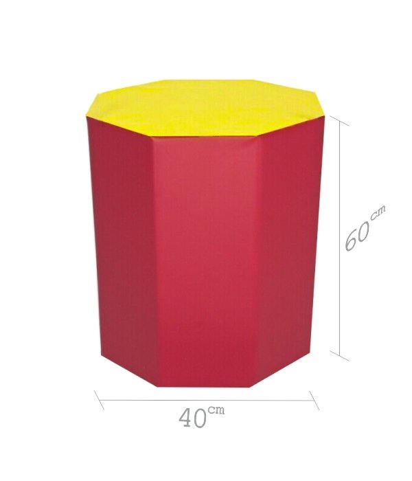 Sekizgen Minder 40x60 cm Sarı Kırmızı