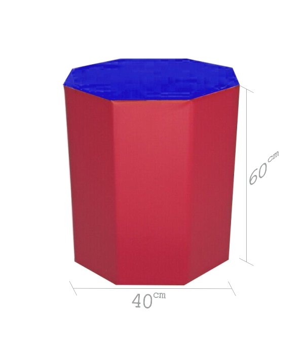 Sekizgen Minder 40x60 cm Mavi Kırmızı