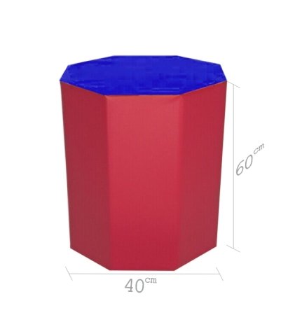 Sekizgen Minder 40x60 cm Mavi Kırmızı