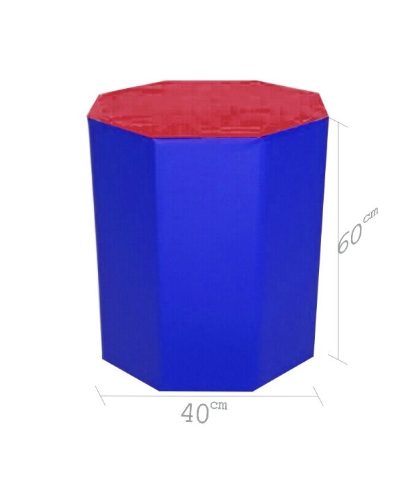 Sekizgen Minder 40x60 cm Kırmızı Mavi