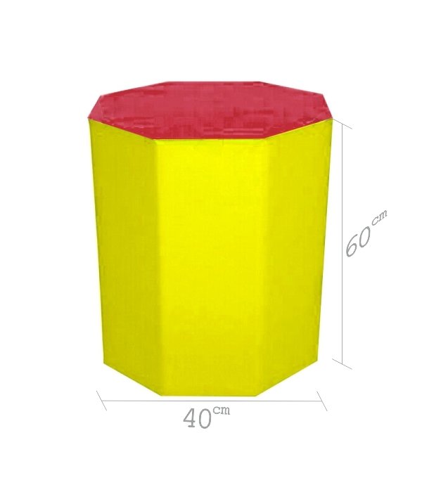 Sekizgen Minder 40x60 cm Kırmızı Sarı