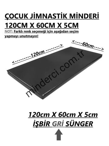 Jimnastik Minderi 60x120x5 cm Siyah