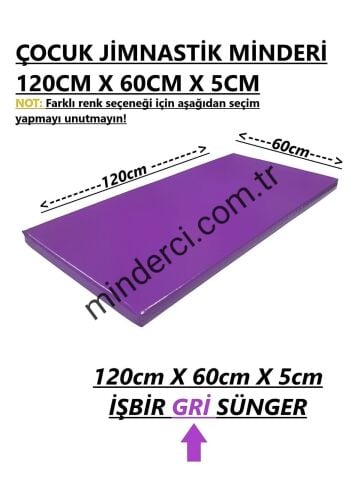 Jimnastik Minderi 60x120x5 cm Mor