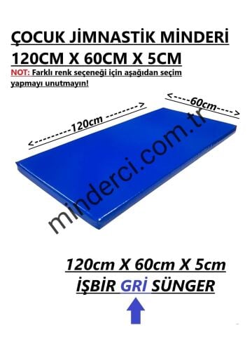 Jimnastik Minderi 60x120x5 cm Saks Mavi