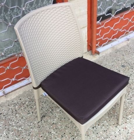 Rattan Sandalye Minderi Kahverengi