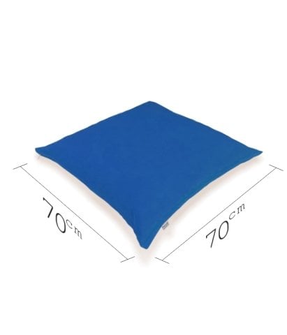 Yer Minderi 70x70 Saks Mavi