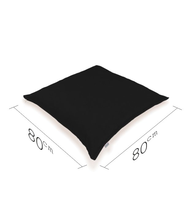 Yer Minderi 80x80 Siyah
