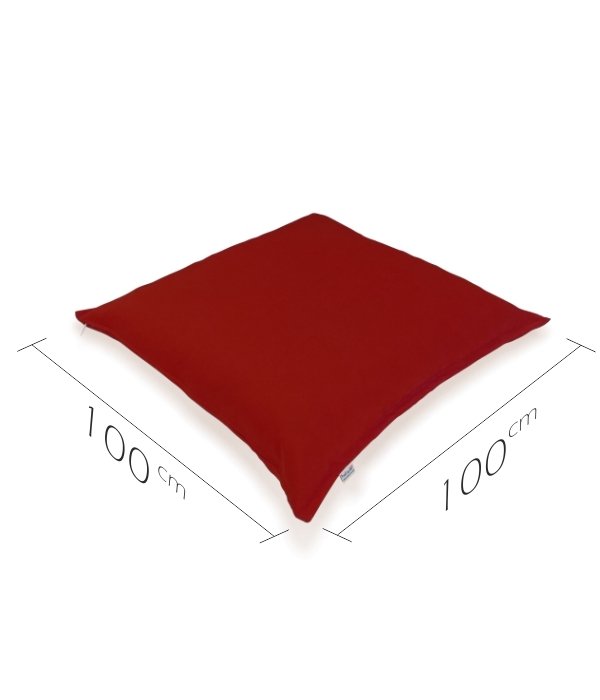 Yer Minderi 100x100 Bordo
