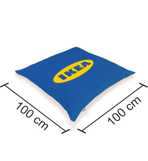 Yer Minderi Logolu 100x100 cm İkea