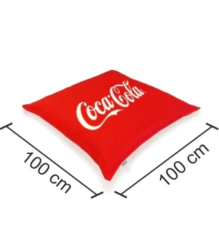 Yer Minderi Logolu 100x100 cm Coca Cola