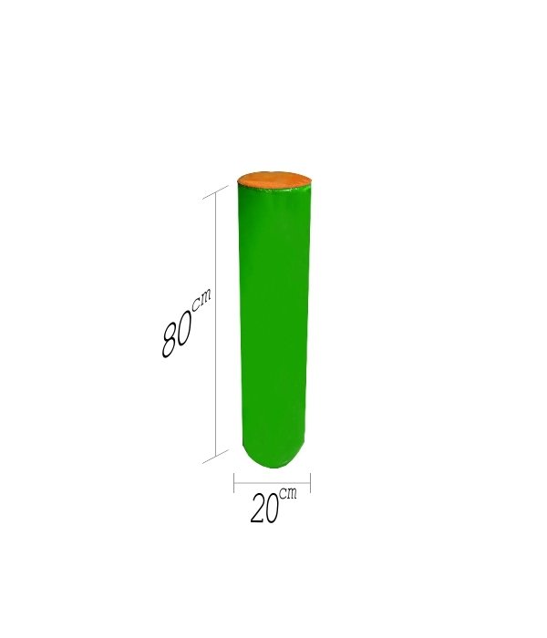 Silindir Spor Minderi 20x80 cm Turuncu Yeşil