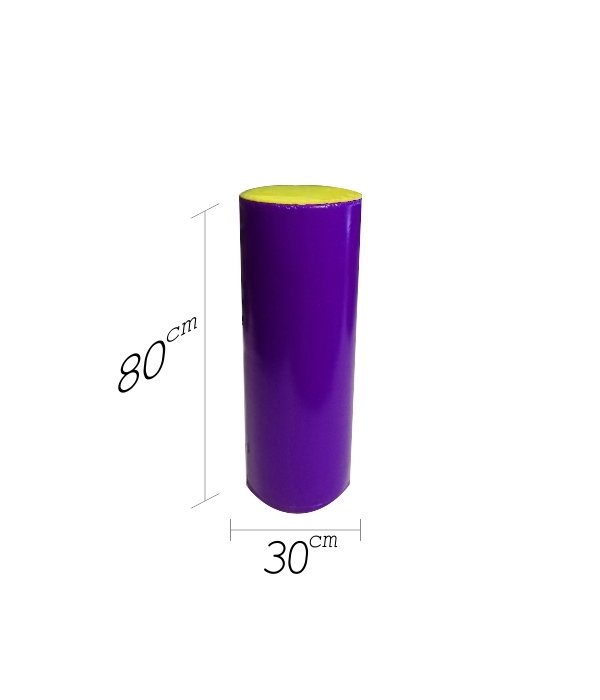 Silindir Spor Minderi 30x80 cm Sarı Mor