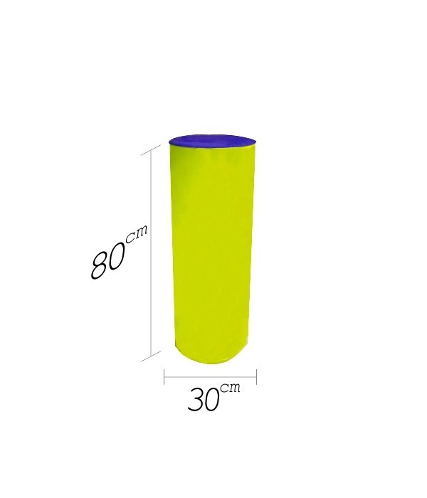 Silindir Spor Minderi 30x80 cm Mavi Sarı