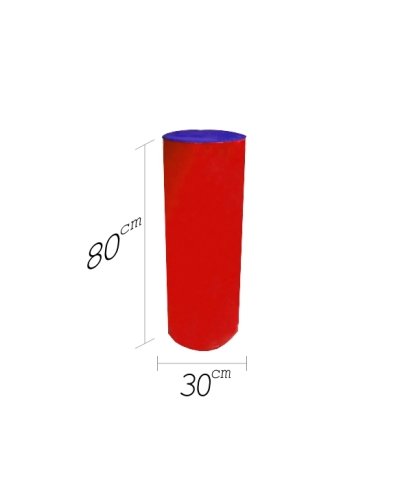Silindir Spor Minderi 30x80 cm Mavi Kırmızı