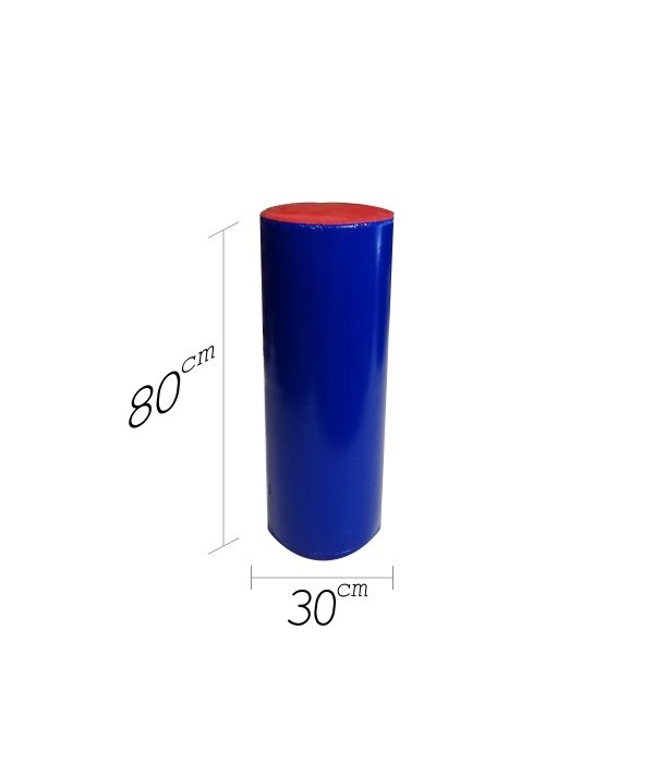 Silindir Spor Minderi 30x80 cm Kırmızı Mavi