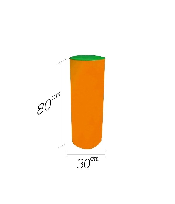 Silindir Spor Minderi 30x80 cm Yeşil Turuncu