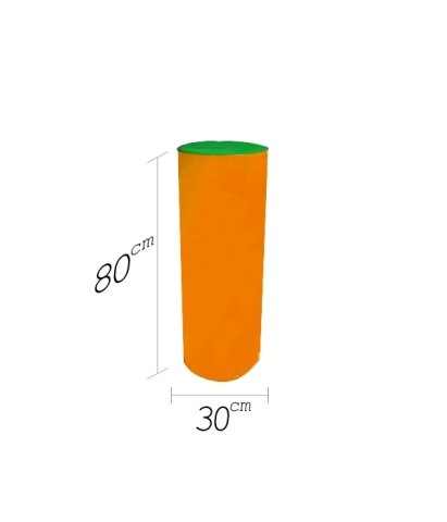Silindir Spor Minderi 30x80 cm Yeşil Turuncu