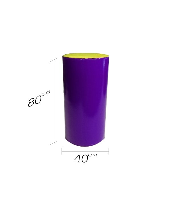 Silindir Spor Minderi 40x80 cm Sarı Mor