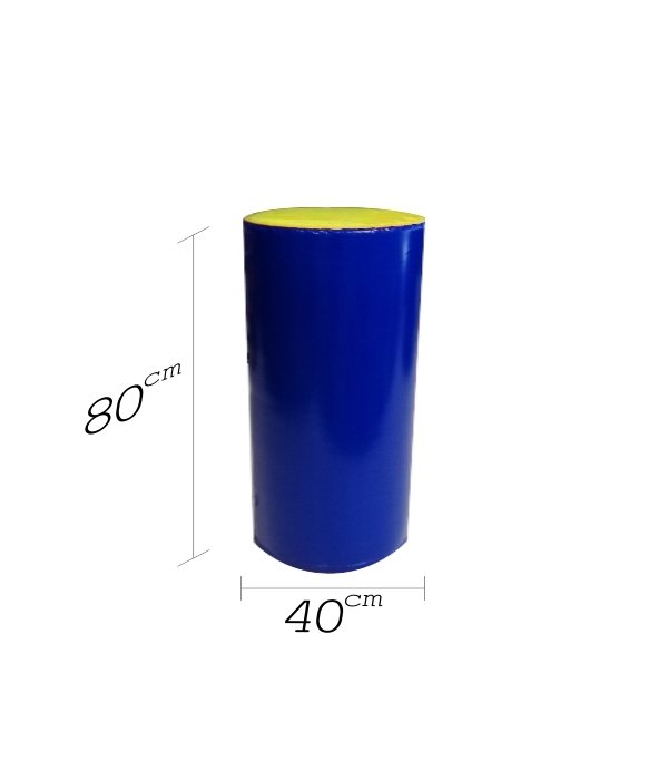Silindir Spor Minderi 40x80 cm Sarı Mavi