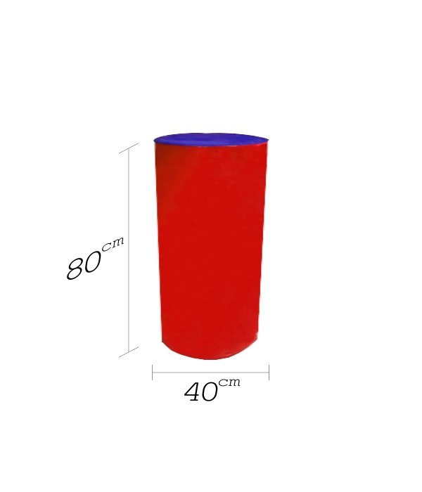 Silindir Spor Minderi 40x80 cm Mavi Kırmızı