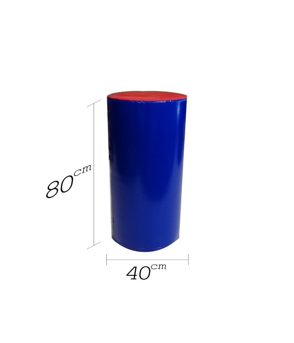 Silindir Spor Minderi 40x80 cm Kırmızı Mavi