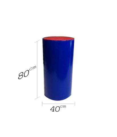Silindir Spor Minderi 40x80 cm Kırmızı Mavi