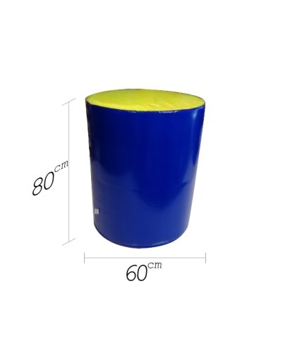 Silindir Spor Minderi 60x80 cm Sarı Mavi