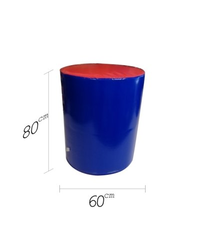 Silindir Spor Minderi 60x80 cm Kırmızı Mavi