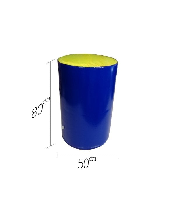 Silindir Spor Minderi 50x80 cm Sarı Mavi