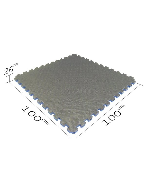 Tatami Minder 100x100 cm Kalınlık 26 mm Mavi Gri