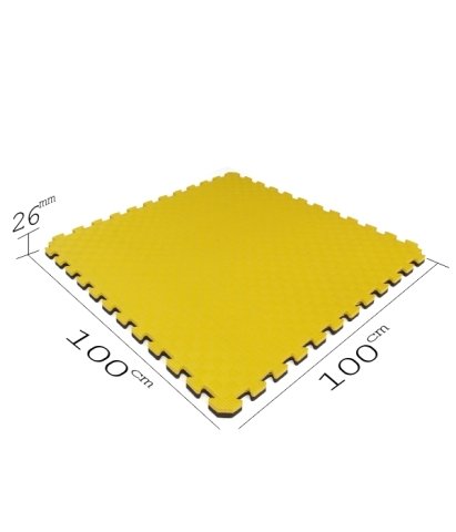 Tatami Minder 100x100 cm Kalınlık 26 mm Sarı Siyah