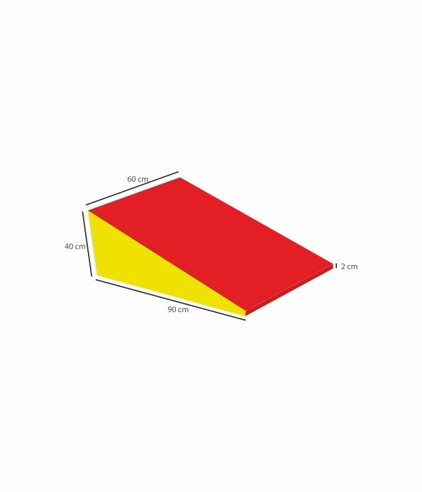 Üçgen Minder 40x60x90 cm Sarı Kırmızı