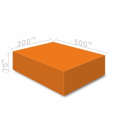 Atlama Puf  Minderi 300x500x70 cm Turuncu