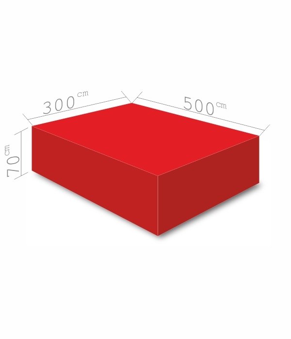 Atlama Puf Minderi 300x500x70 cm Kırmızı