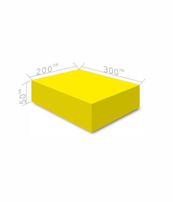 Atlama Puf Minderi 200x300x50 cm Sarı