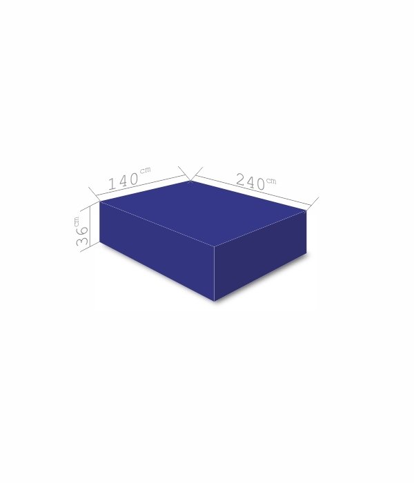 Atlama Puf Minderi 140x240x36 cm Mavi